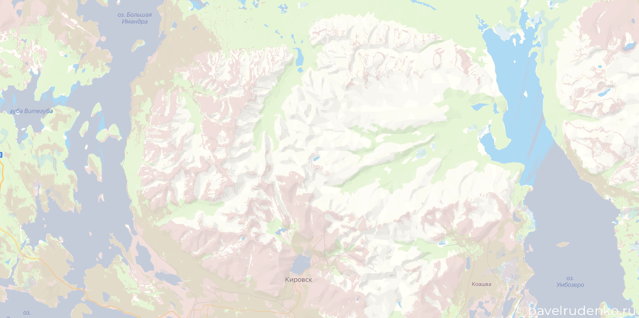 Фотография Карта покрытия сотовой связью Хибин.