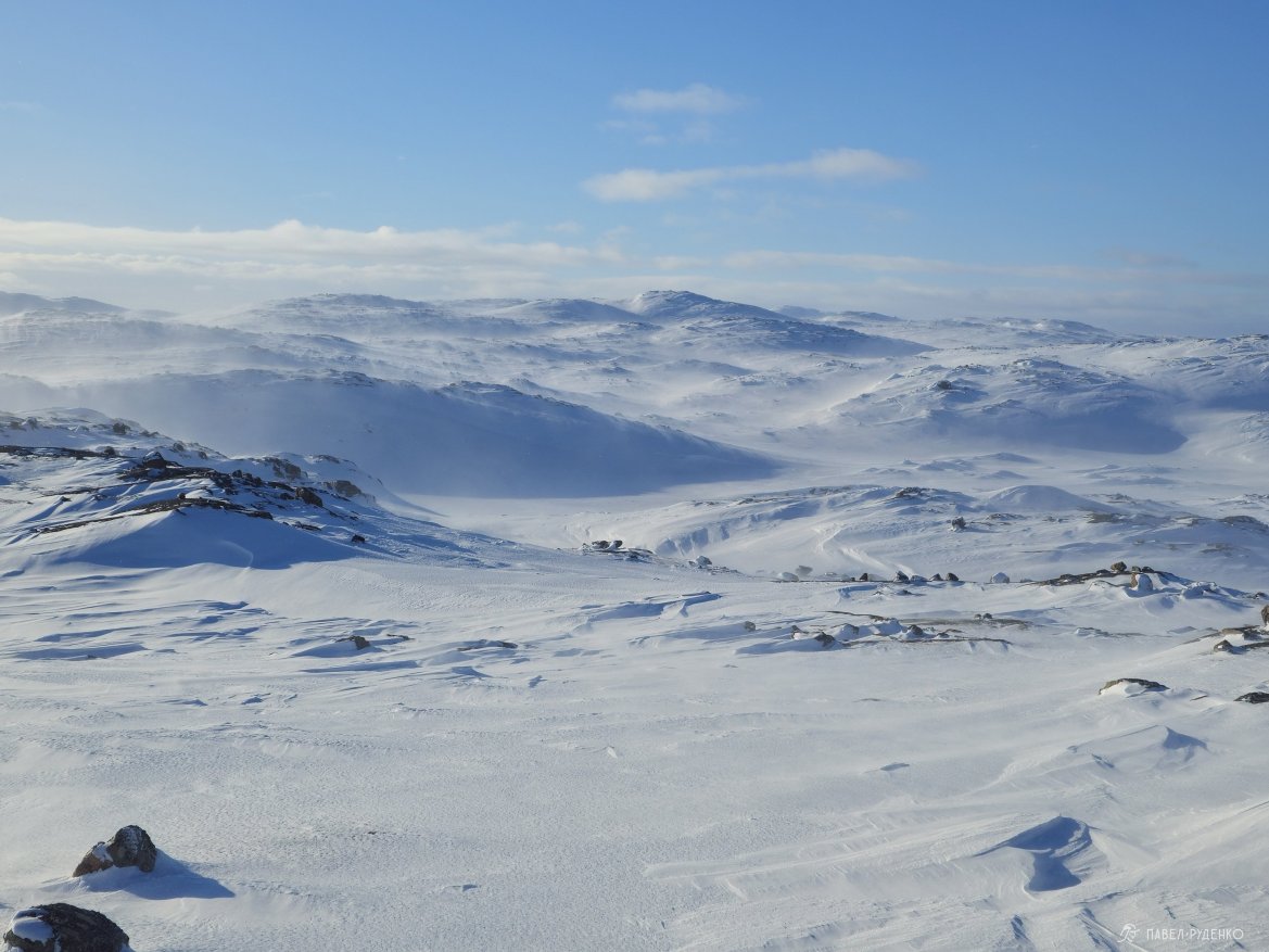 Фотография Natur des Nordens, Halbinsel Rybachy im Winter auf der Kola. Posemka in der Tundra