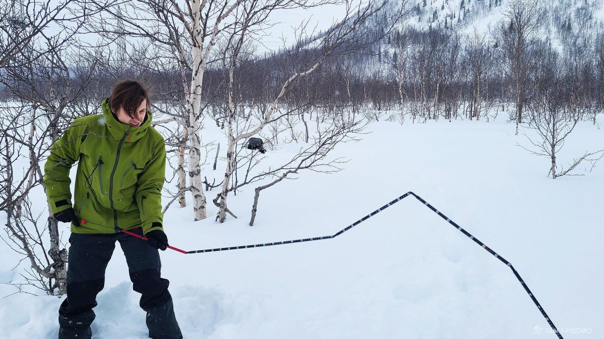 Фотография лавинный щуп лавинные курсы Хибины