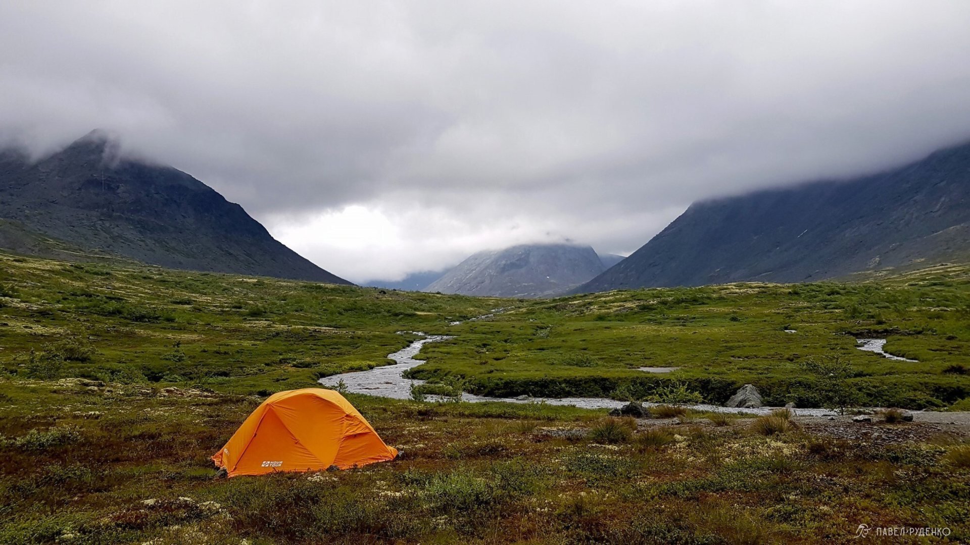 Фотография Река Малая Белая, палатка, Хибины.