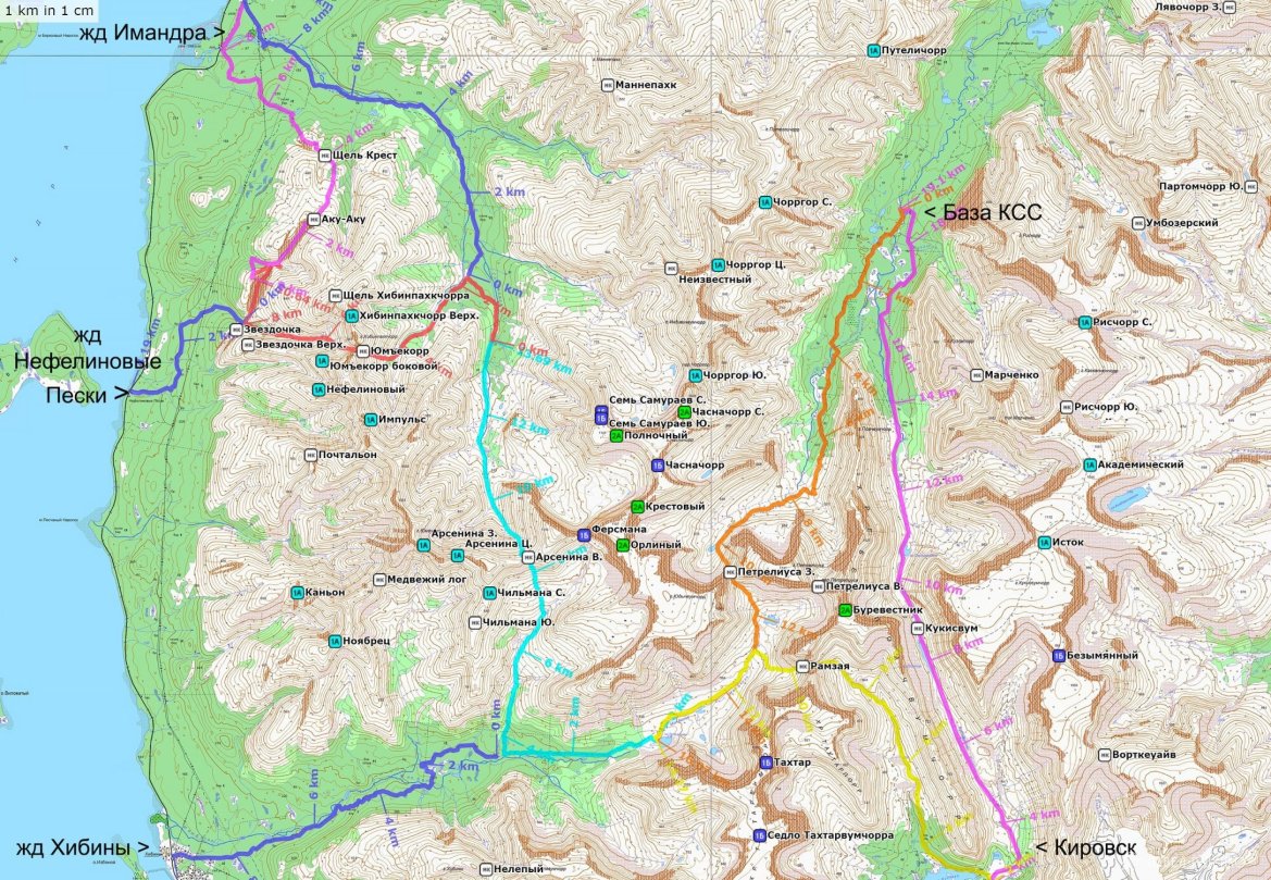 Фотография Route meines Solo-Durchgangs Nakarte.me im August. 5 Tage, 71 km, Notausgänge.